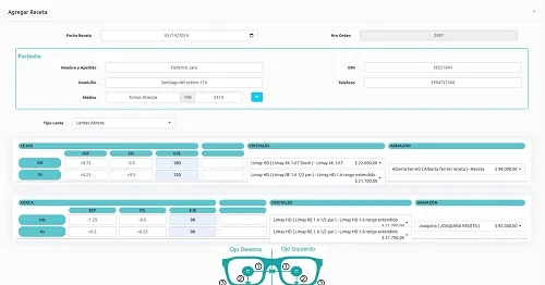 Captura pantalla crear Receta